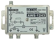 DVB-T ANTÉNNY ZOSILŇOVAČ AWS-1243 AMS + F ZÁSTRČKA DVB-T ANTÉNNY ZOSILŇOVAČ AWS-1243 AMS + F ZÁSTRČKA