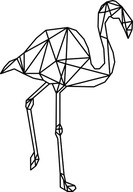 GEOMETRICKÁ NÁLEPKA NA STENU FLAMINGO 70 cm GEOMETRICKÁ NÁLEPKA NA STENU FLAMINGO 70 cm