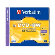 VERBATIM DVD + RW 4,7 GB 4X puzdro na šperky 1 kus SERL
