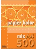 Farebný papier A4 KRESKA mix 500 5 farieb KVALITA Farebný papier A4 KRESKA mix 500 5 farieb KVALITA