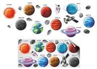 Farebné samolepky na stenu COSMOS Planets 170cm Farebné samolepky na stenu COSMOS Planets 170cm