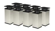 8 X NASTAVITEĽNÁ NÁBYTKOVÁ NOHA V 100 MM INOX 8 X NASTAVITEĽNÁ NÁBYTKOVÁ NOHA V 100 MM INOX
