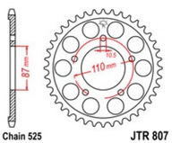 JT zadné ozubené koleso JTR807.45 JT zadné ozubené koleso JTR807.45