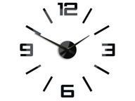 Nástenné hodiny SILVER XL čierne - 60 cm ultra tiché