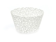 Prelamované košíčky na muffiny, biele 5,5x8,5cm a'10 Prelamované košíčky na muffiny, biele 5,5x8,5cm a'10