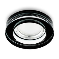 Halogénový čierny sklenený držiak lampy KOBI Halogénový čierny sklenený držiak lampy KOBI