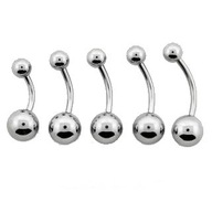 Piercing do pupka z titánu G23 - dĺžka 8 mm Piercing do pupka z titánu G23 - dĺžka 8 mm
