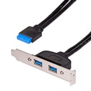 Rozdeľovač základnej dosky s konektorom Track 2x USB 3.0