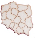 Mapa POĽSKA Drevené obrysové vzory 60x60cm