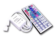 Ovládač RGB LED pásov, diaľkové ovládanie, 144W, 44kľ Ovládač RGB LED pásov, diaľkové ovládanie, 144W, 44kľ