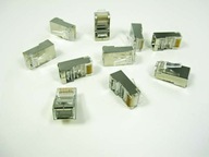 RJ45 8p8c modulárna sieťová zástrčka, tienená, 100 ks RJ45 8p8c modulárna sieťová zástrčka, tienená, 100 ks