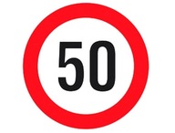 INFORMAČNÁ ŠTÍTKA OBMEDZENIE RÝCHLOSTI 50 km/h