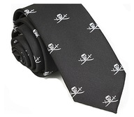 MÓDNA MLÁDEŽ pánska kravata Slim Narrow Black Follow SKULL PIRATE rw56 MÓDNA MLÁDEŽ pánska kravata Slim Narrow Black Follow SKULL PIRATE rw56