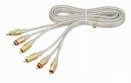 A/V kábel 3x Cinch RCA M/M Gold Priehľadná obrazovka 3m. THOMSON A/V kábel 3x Cinch RCA M/M Gold Priehľadná obrazovka 3m. THOMSON