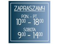 Na okienko nálepka OTVÁRACIE HODINY predajne OTVORENÉ Na okienko nálepka OTVÁRACIE HODINY predajne OTVORENÉ