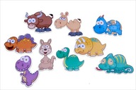 Magnety na chladničku MAGNET ANIMALS JUNGLE CARDBOARD Magnety na chladničku MAGNET ANIMALS JUNGLE CARDBOARD
