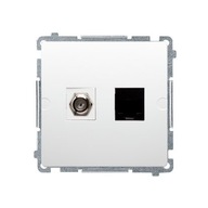 SIMON BASIC ANTÉNNA ZÁSUVKA TYP 'F' + RJ45 BIELA SIMON BASIC ANTÉNNA ZÁSUVKA TYP 'F' + RJ45 BIELA