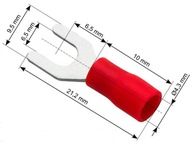 Izolovaný rýľový konektor 6,5 mm M6 100ks (3497) Izolovaný rýľový konektor 6,5 mm M6 100ks (3497)