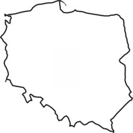 Samolepka na stenu obrys mapy Poľska 50x50cm