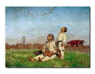 Obraz JÓZEF CHEŁMOŃSKI STORKS reprodukcia 50X70CM Obraz JÓZEF CHEŁMOŃSKI STORKS reprodukcia 50X70CM
