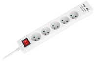 NAPÁJACÍ KÁBEL 5 ZÁSUVEK 2X USB 3M SPÍNAČ NAPÁJACÍ KÁBEL 5 ZÁSUVEK 2X USB 3M SPÍNAČ