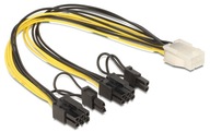 PCI-E 6PIN - 2x 8PIN 6+2 grafický napájací adaptér PCI-E 6PIN - 2x 8PIN 6+2 grafický napájací adaptér
