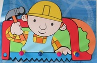 Vešiak na vešiak Bob the Builder 4 kolíky nový