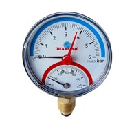 Termomanometer 6 bar 120C 80mm 1/2