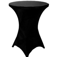 Spandexový poťah na kokteilový stôl 110 cm, čierny