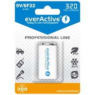 Batéria 9V 6F22 6LR61 Ni-MH Everactive 320 mAh 1 ks blister Batéria 9V 6F22 6LR61 Ni-MH Everactive 320 mAh 1 ks blister