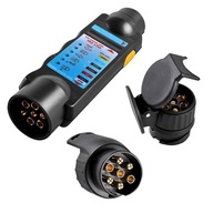 Tester zásuviek na ťažné zariadenie s 2 adaptérmi Tester zásuviek na ťažné zariadenie s 2 adaptérmi