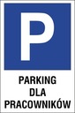 P09 parkovacia značka pre zamestnancov, 40x60cm