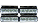 4 x 6 LED výstražné svietidlo 16 cm blesk KOGUT