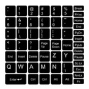 Poľské nálepky na klávesnicu pre notebook PC PL 13x13