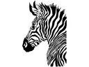 Samolepka na stenu samolepka na stenu do obývačky ZEBRA 50 cm