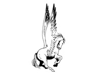 Pegasus. Nálepka na stenu dekorácia na stenu 100 cm Pegasus. Nálepka na stenu dekorácia na stenu 100 cm