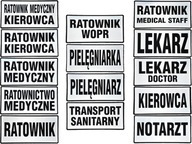 Odbl znak SANITÁRNA DOPRAVA ZDRAVOTNÍCKY PERSONÁL LEKÁR ZDRAVOTNÝ KOORDINÁTOR Odbl znak SANITÁRNA DOPRAVA ZDRAVOTNÍCKY PERSONÁL LEKÁR ZDRAVOTNÝ KOORDINÁTOR
