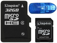 KINGSTON MICRO SD KARTA 32GB cl10 UHS + SD ČÍTAČKA