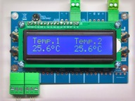 LCD TEPLOMER 2 KANÁLOVÝ DS18B20 ALARM MIN. MAX