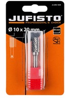 FRÉZOVANÝ OTOČNÝ PILNÍK NA OCEL KOV fi 10mm x 20 FRÉZOVANÝ OTOČNÝ PILNÍK NA OCEL KOV fi 10mm x 20