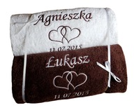 2 uteráky s VÝŠIVKOU MENA darček VÝROČIE SVADBY 2 uteráky s VÝŠIVKOU MENA darček VÝROČIE SVADBY