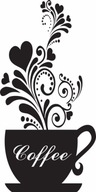 Nálepka na stenu do kuchyne COFFEE 50 x 100 cm