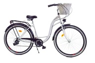 Mestský dámsky bicykel DALLAS 26 prevodov, dámsky košík
