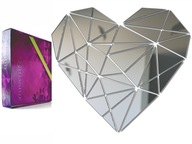 Akrylové dekoratívne zrkadlo DIY Geometrické srdce