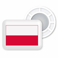 BibBits magnet na štartové číslo - Poľská vlajka