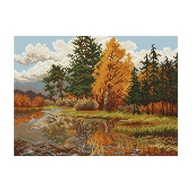 KRÍŽOVÉ VYŠÍVACIE PLÁTNO 24x33 JESENNÁ KRAJINA - 4051 KRÍŽOVÉ VYŠÍVACIE PLÁTNO 24x33 JESENNÁ KRAJINA - 4051