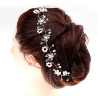O57N SVADOBNÁ VÝZDOBA POBOČKA DIADEM TIARA 33cm SVAD. O57N SVADOBNÁ VÝZDOBA POBOČKA DIADEM TIARA 33cm SVAD.