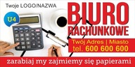 Pevný reklamný banner - Účtovná kancelária 2x1m