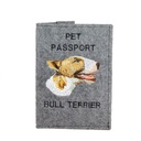 Bull Terrier Vyšívaný obal na pas