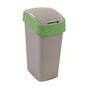 Flip Bin 50l Curver odpadkový kôš strieborná/zelená
